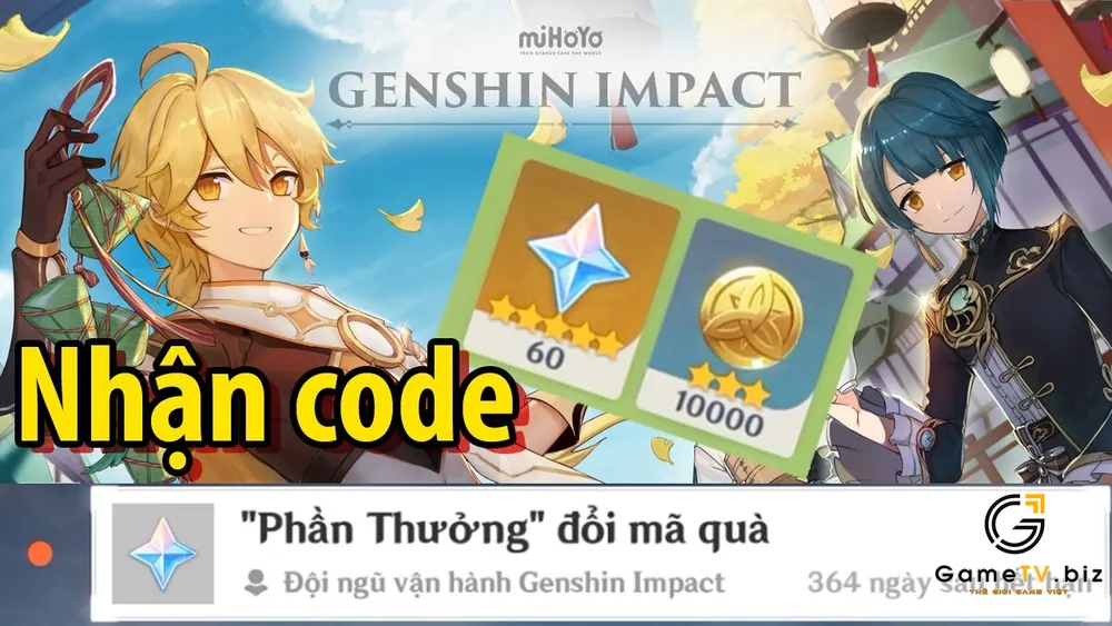 Giftcode Genshin Impact mới nhất tháng 5/2024